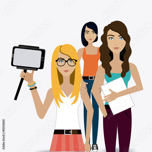 Selfie design, vector illustration.
