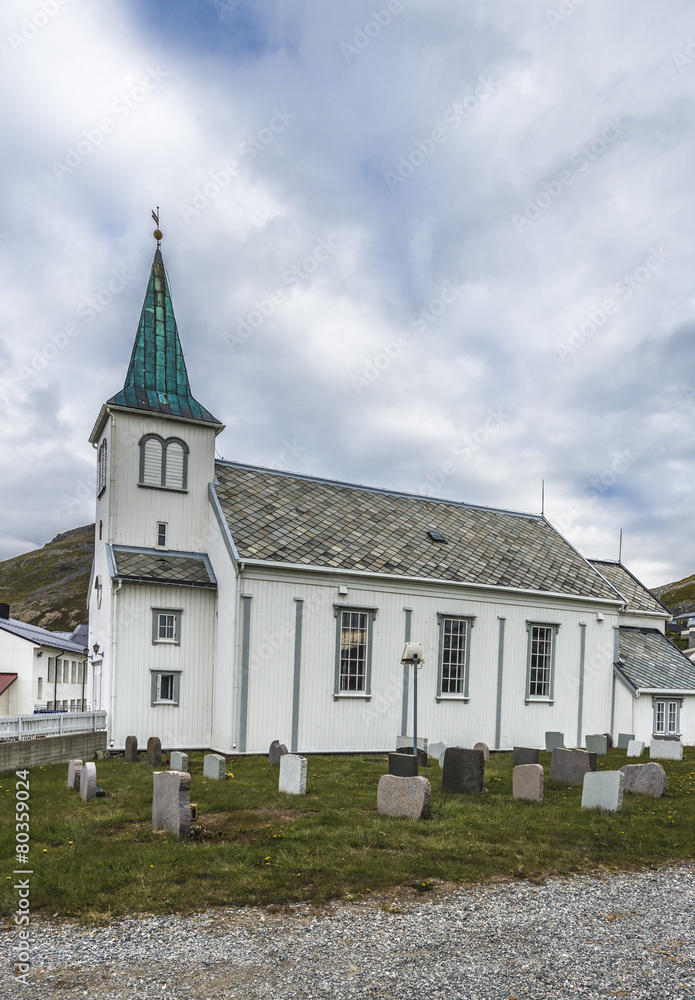 Honningsvag Church in Finnmark county, Norway.