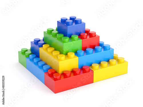 Toy blocks pyramid