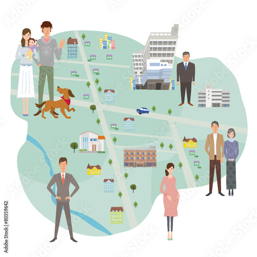 家 町並み イラスト 地図 Stock Vector Adobe Stock 家 町並み イラスト 地図 Stock Vector Adobe Stock