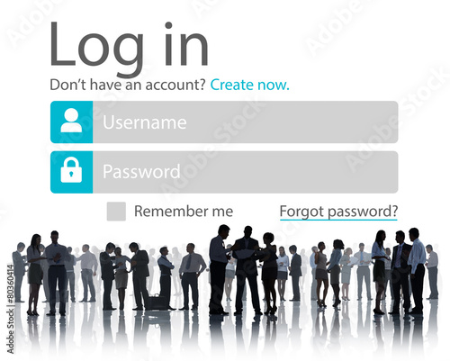 Business People Account LogIn Security Protection Concept