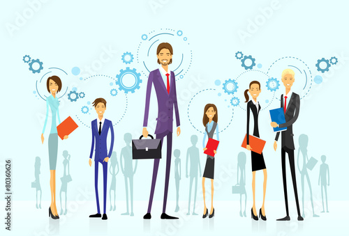 businesspeople team group, human resource flat