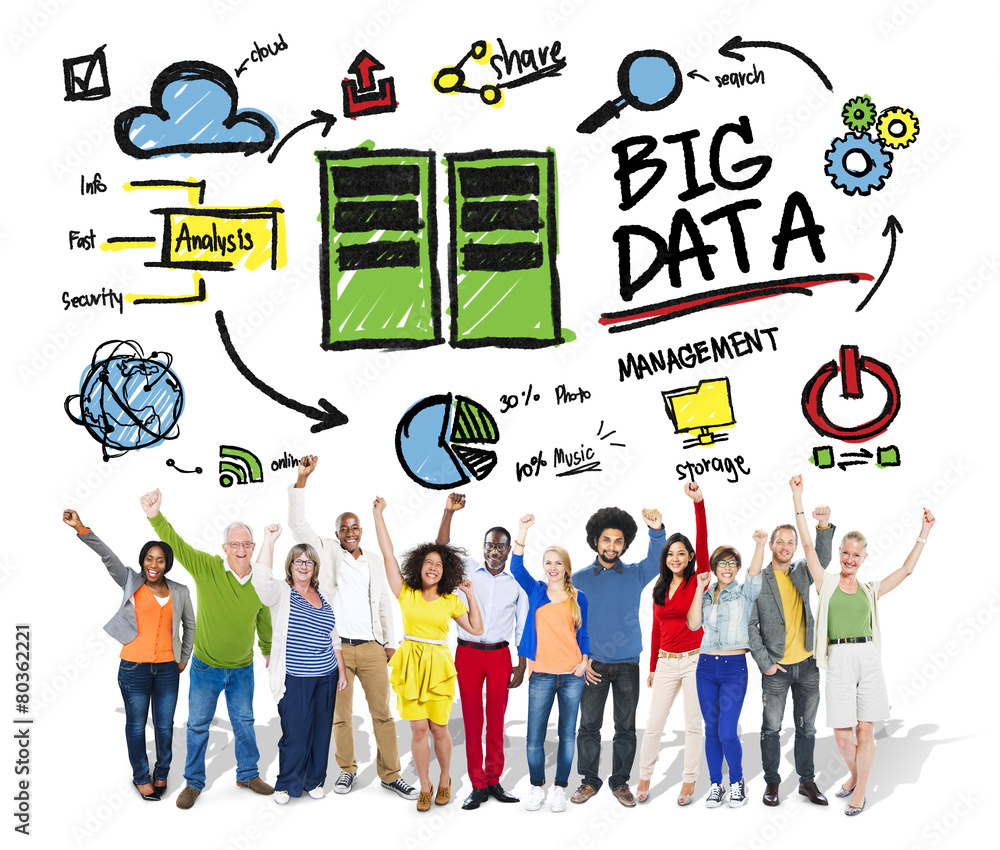 Diversity Big Data Management Teamwork Celebration Concept Diversity Big Data Management Teamwork Celebration Concept