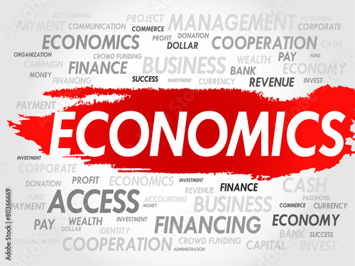 ECONOMICS word cloud, business concept