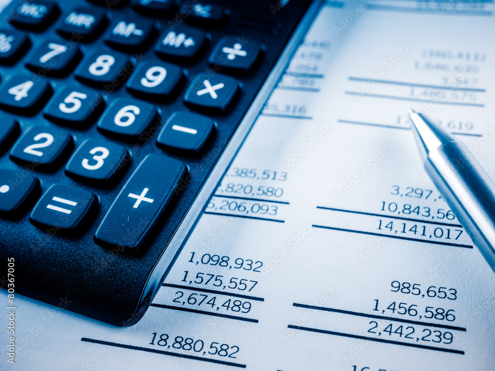Stock Market Finance Account Report on the desk. Stock Market Finance Account Report on the desk.