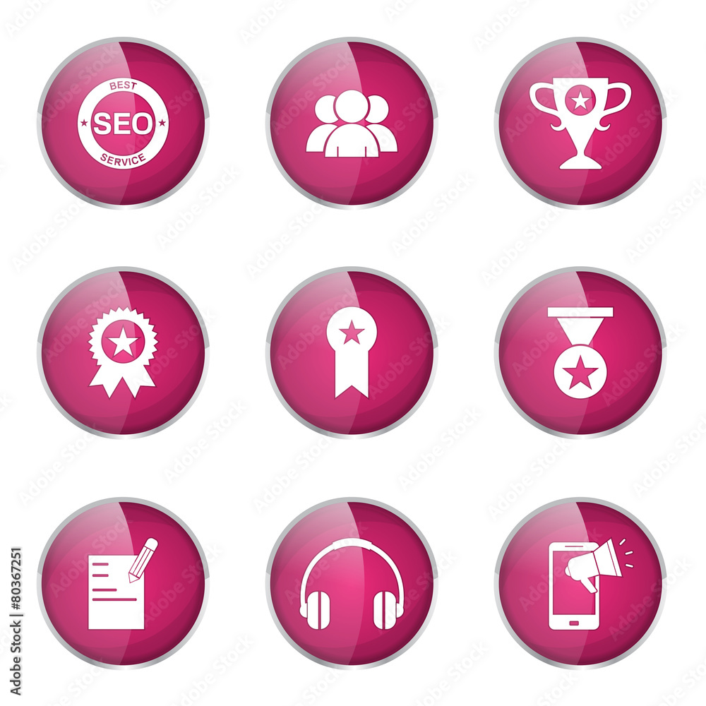 SEO Internet Sign Pink Vector Button Icon Design Set 9 SEO Internet Sign Pink Vector Button Icon Design Set 9