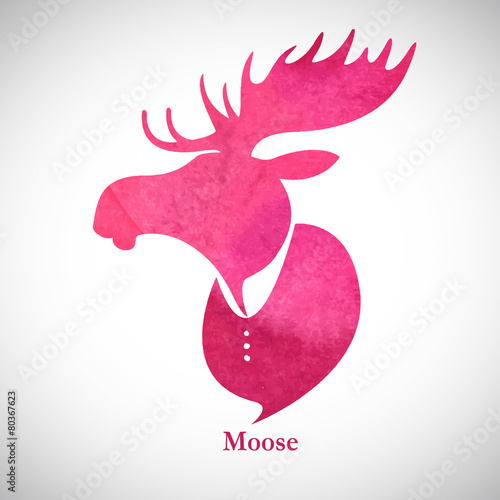 Moose_head_Watercolor_silhouette