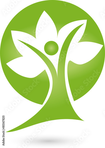 Logo, Pflanze, Blätter, Mensch, Baum