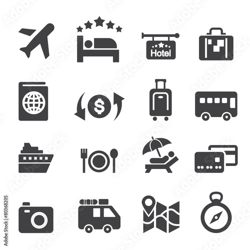travel icon set