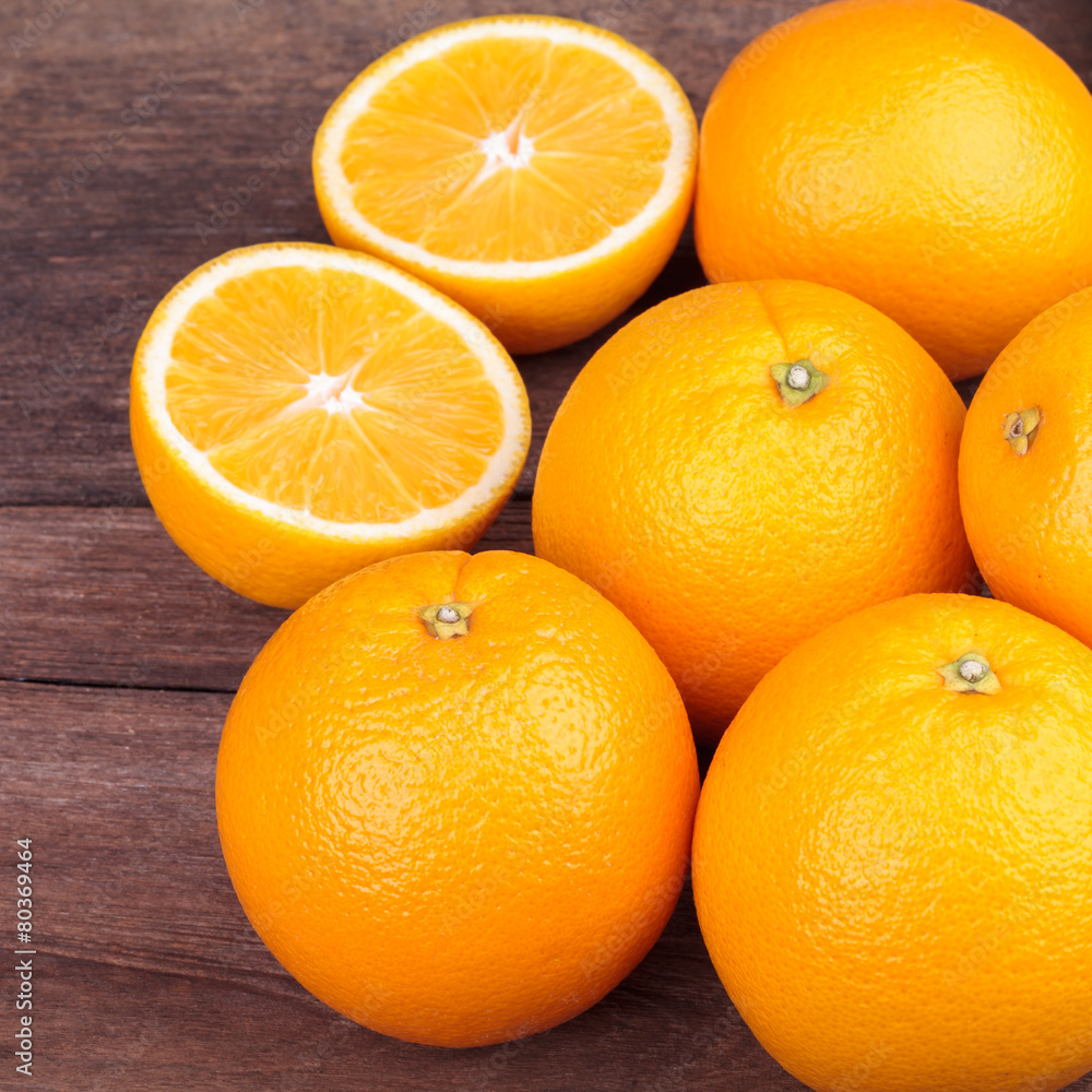 fresh orange on wood fresh orange on wood