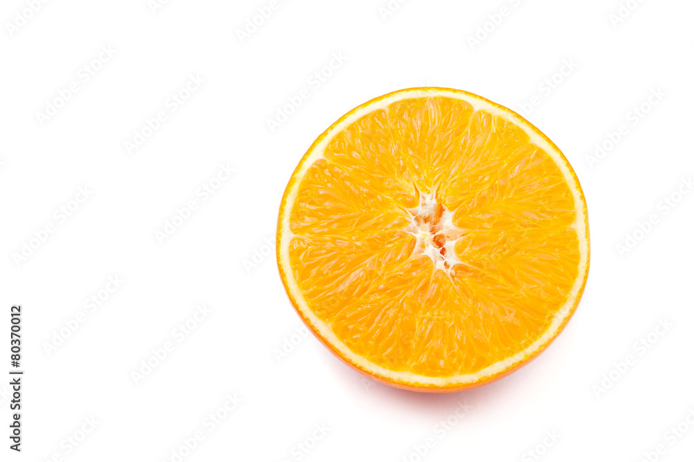 Slice orange isolated on white background. Slice orange isolated on white background.