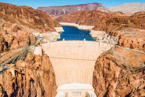 Tableau sur toile Hoover Dam at Lake Mead