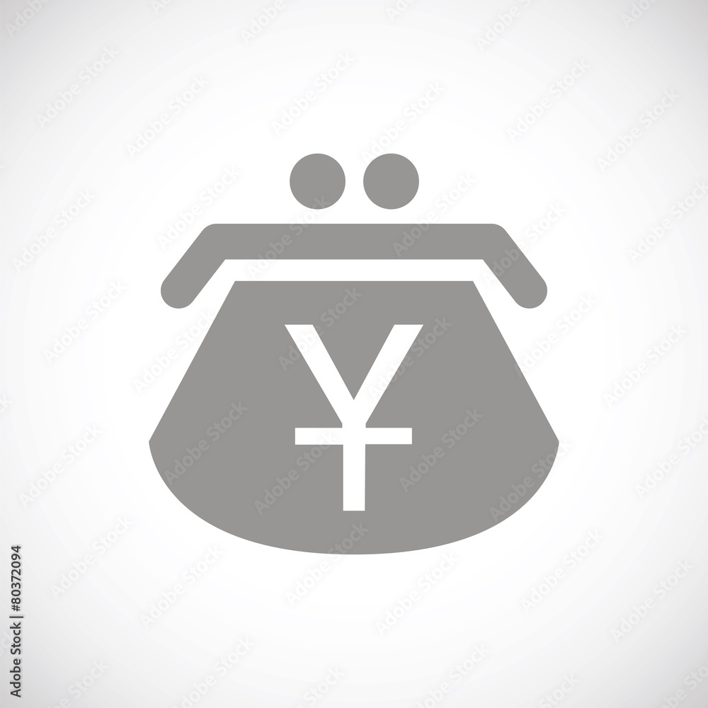 Fototapeta premium Yen black icon