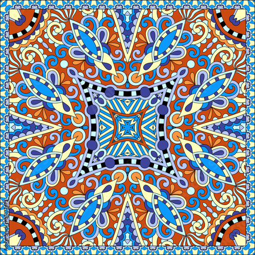 Traditional ornamental floral paisley bandanna