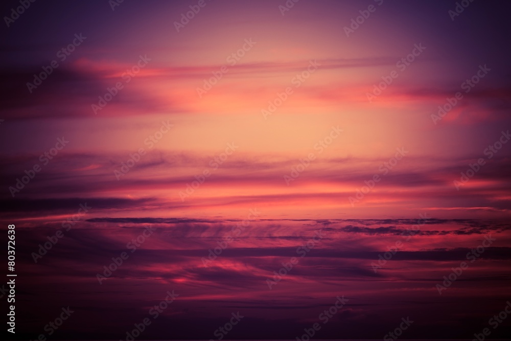 Purple Scenic Sunset Sky