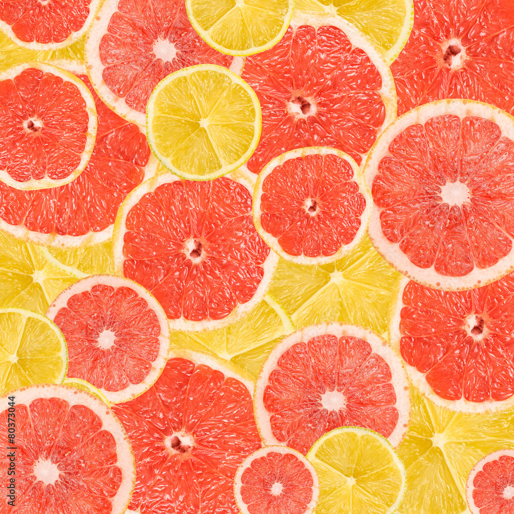 Lemon And Grapefruit Slice Abstract Seamless Pattern Lemon And Grapefruit Slice Abstract Seamless Pattern