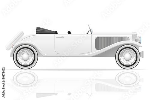 old retro car vector illustration