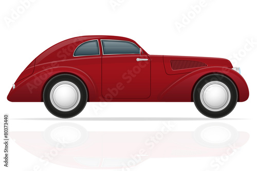 old retro car vector illustration