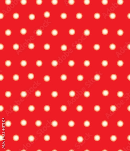 Vector red polka dots seamless pattern, blurred , soft effect.
