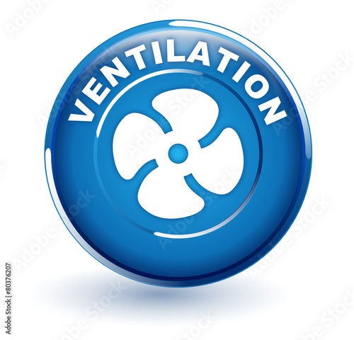 ventilation sur bouton bleu