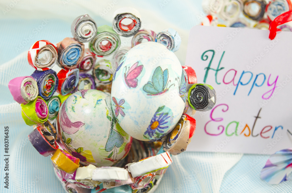 Handmade decoupage Easter eggs Handmade decoupage Easter eggs