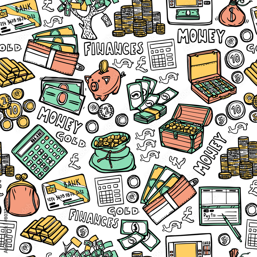 Financial Seamless Pattern Financial Seamless Pattern