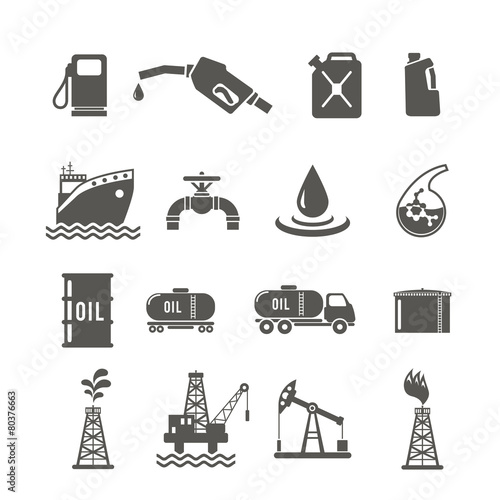 Petroleum Industry Icon Set