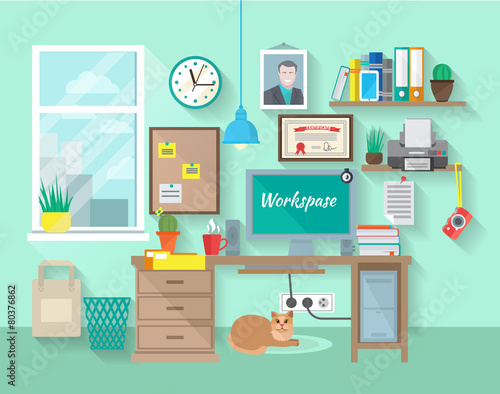 Workplace In Room
