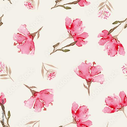 Watercolor flower pattern