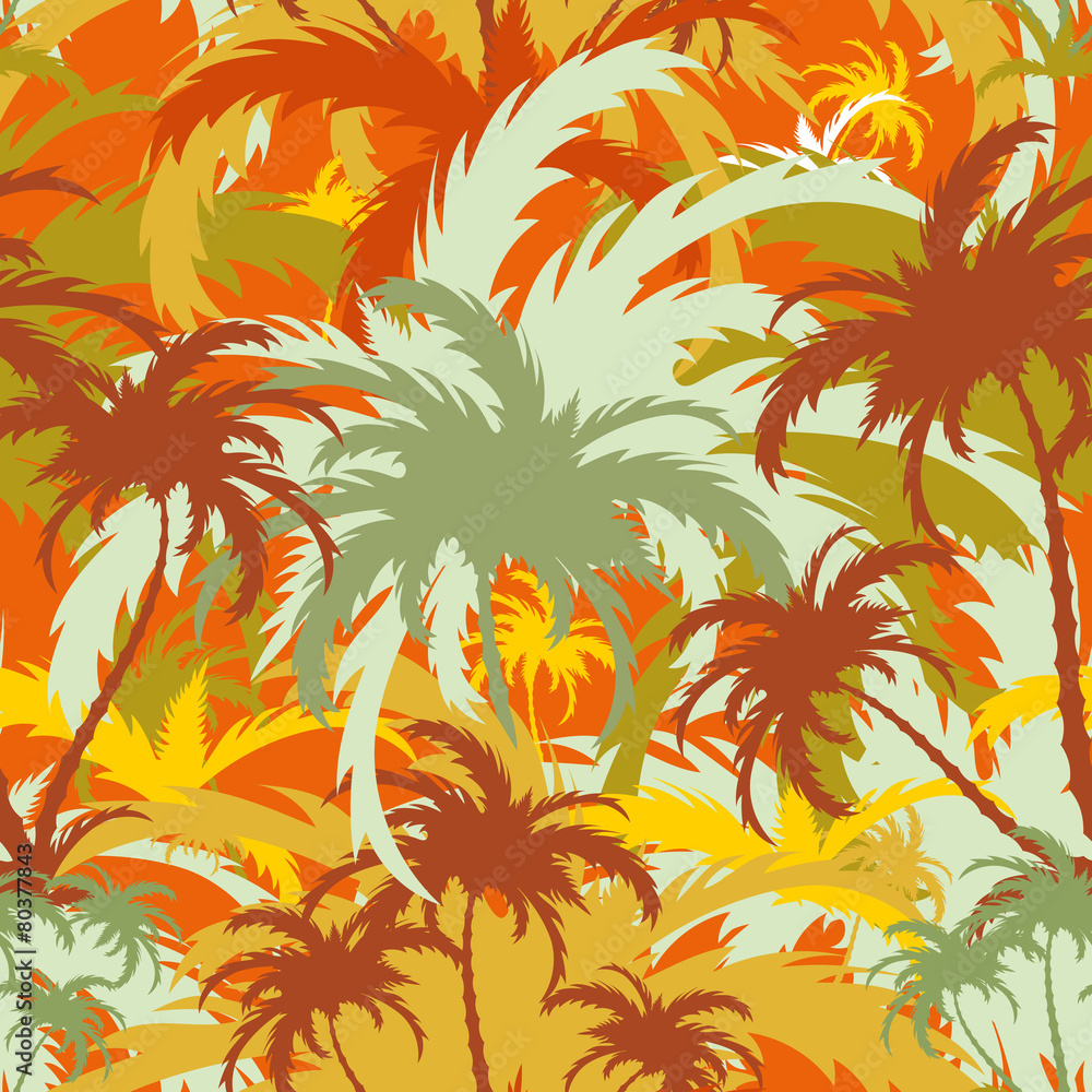 palm trees,seamless background