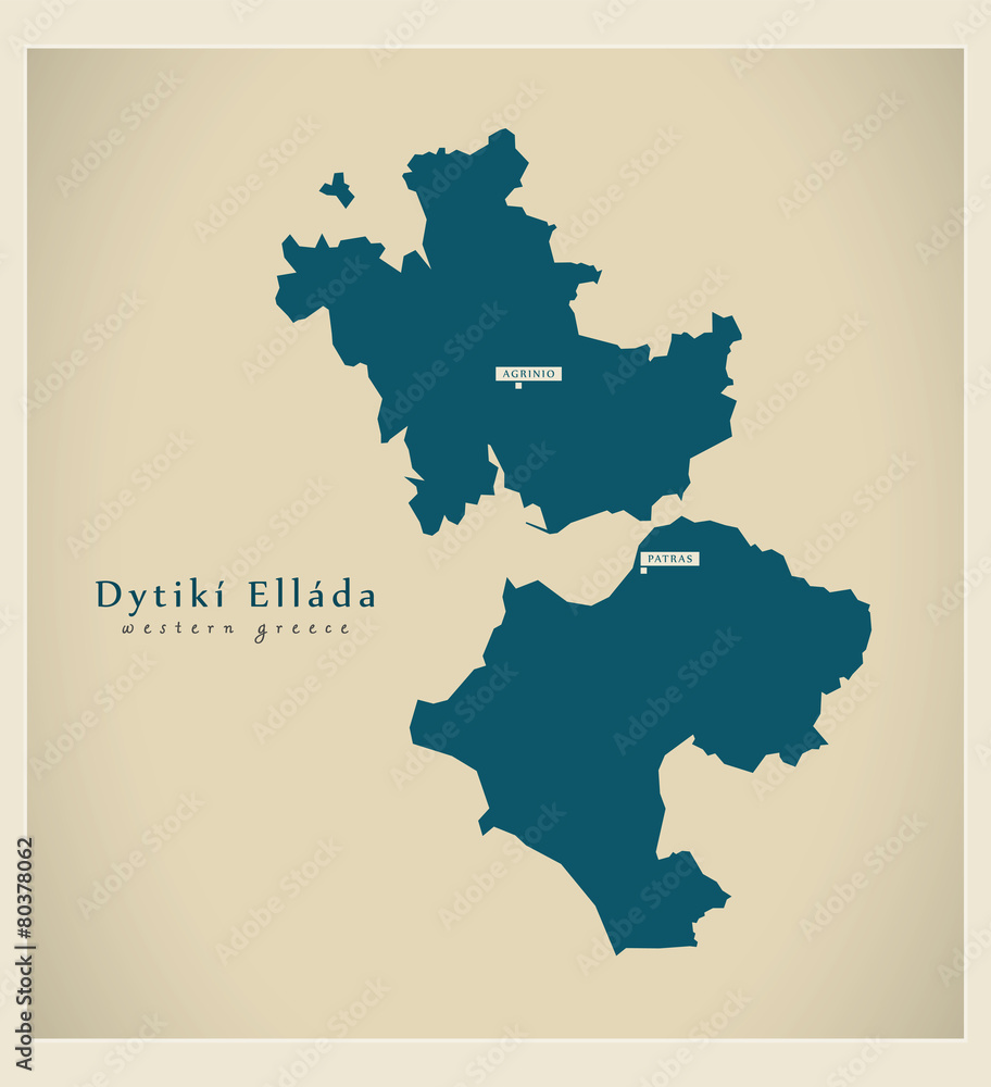 Modern Map - Dytiki Ellada GR
