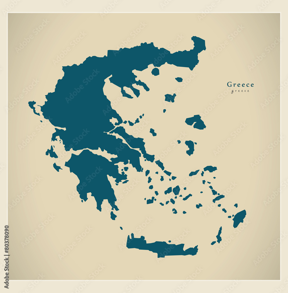 Obraz premium Modern Map - Greece GR