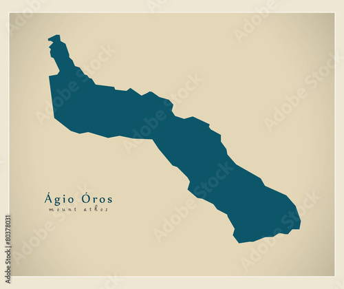 Modern Map - Agio Oros GR