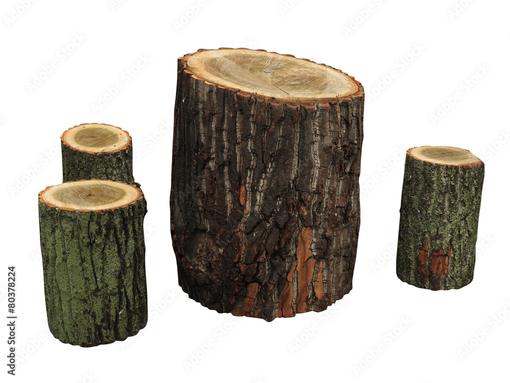 Garden furniture made from wooden log isolated Garden furniture made from wooden log isolated