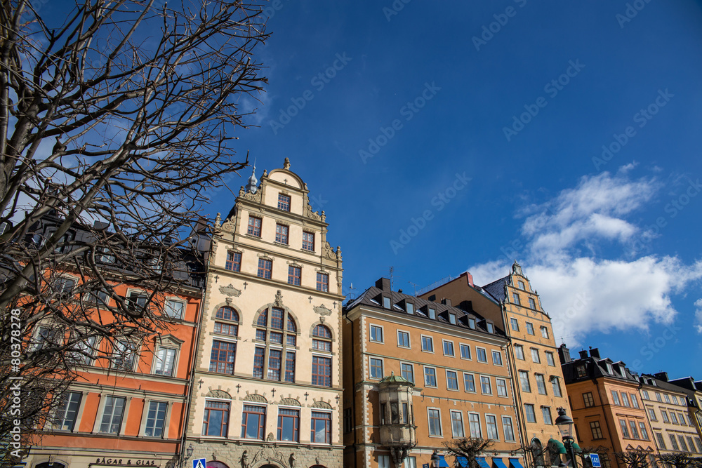 Buildings in the city center of Stockholm