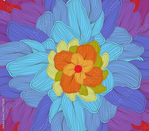 doodle florals art background