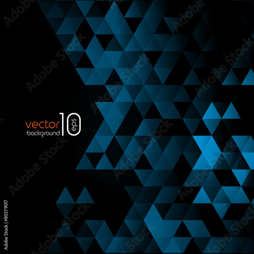 Abstract polygonal triangles poster.