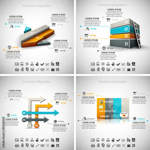 4 in 1 Business Infographics