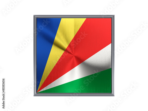 Square metal button with flag of seychelles Free Download Square metal button with flag of seychelles - GFXLoad