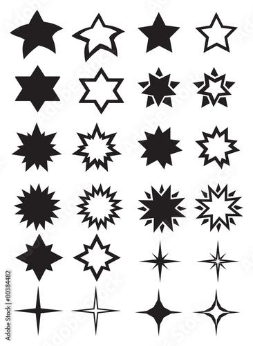 Stars Vector Icon Set
