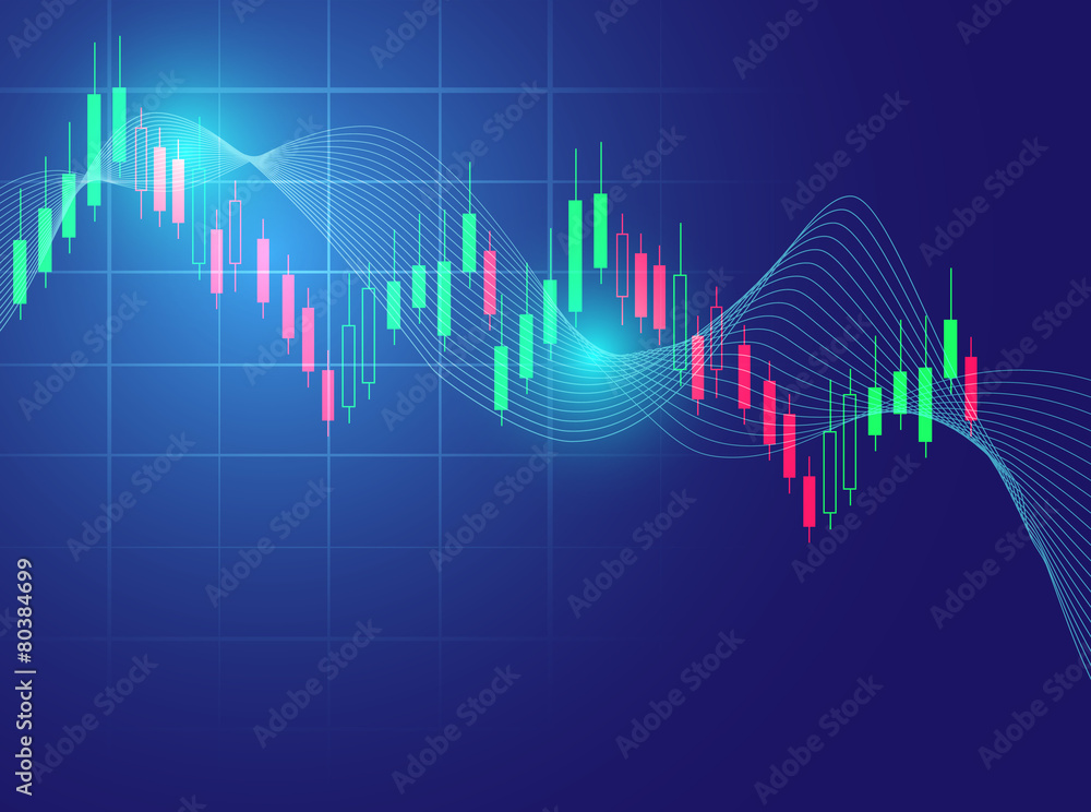 stock market chart vector illustration background