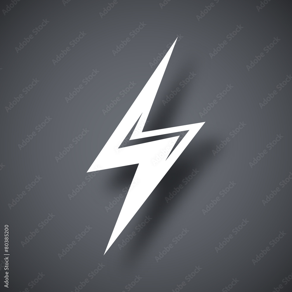 Vector lightning icon Vector lightning icon