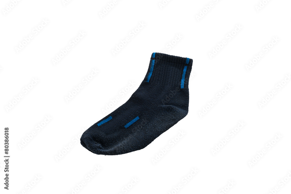 A old sock isolated on white A old sock isolated on white