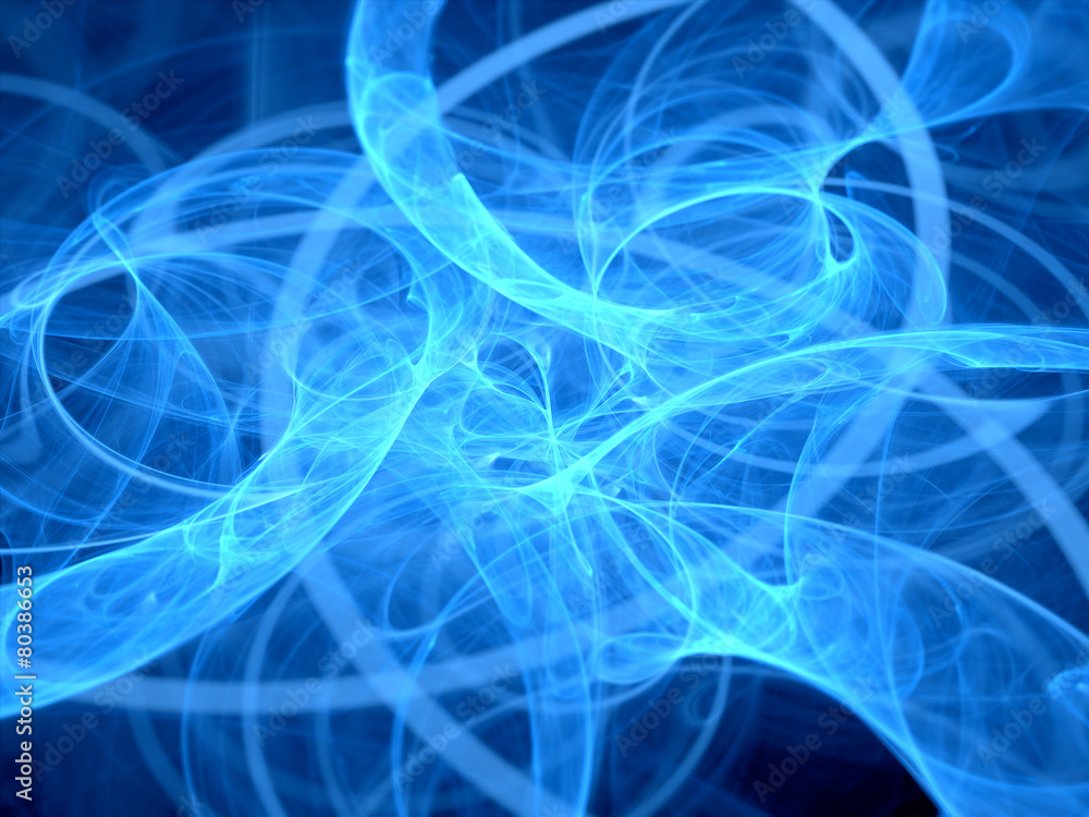 Blue neon technology curves in space Blue neon technology curves in space