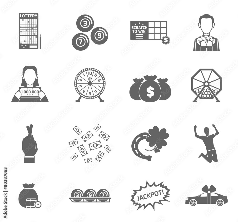 Fototapeta premium Lottery Icon Set