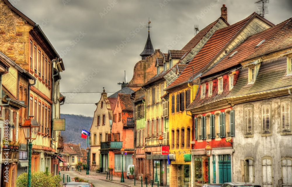 Street in Wasselonne - Bas-Rhin, Alsace, France