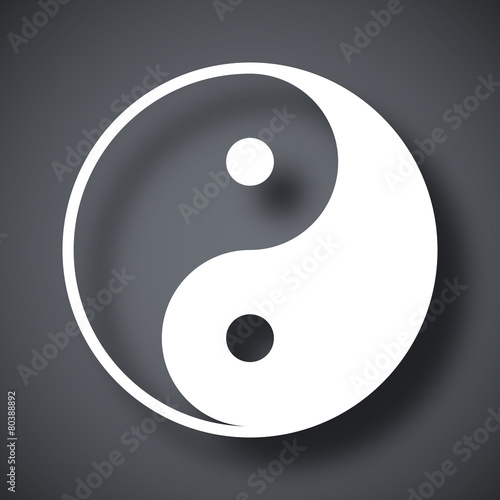 Vector yin and yang symbol