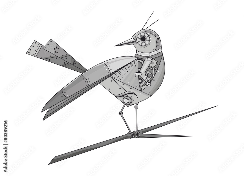künstlicher Vogel Stock Vector | Adobe Stock