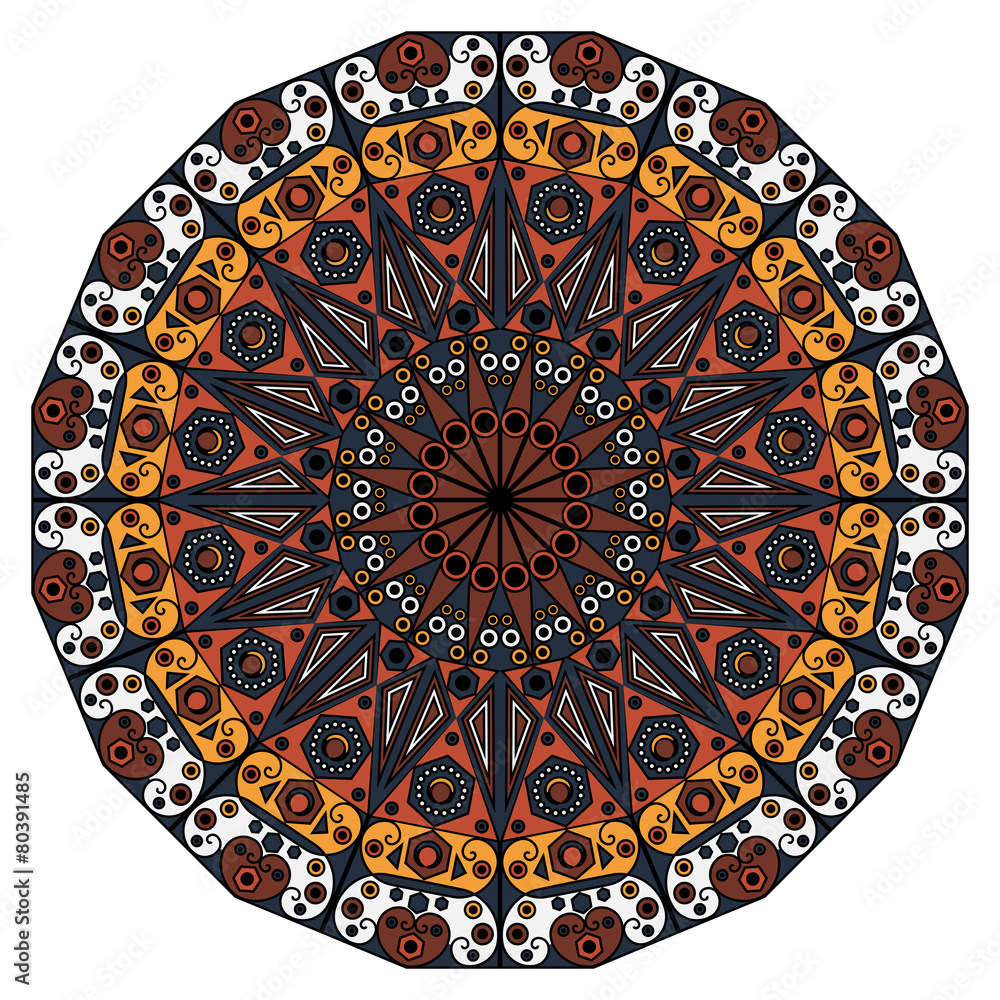 Round ethnic pattern Round ethnic pattern