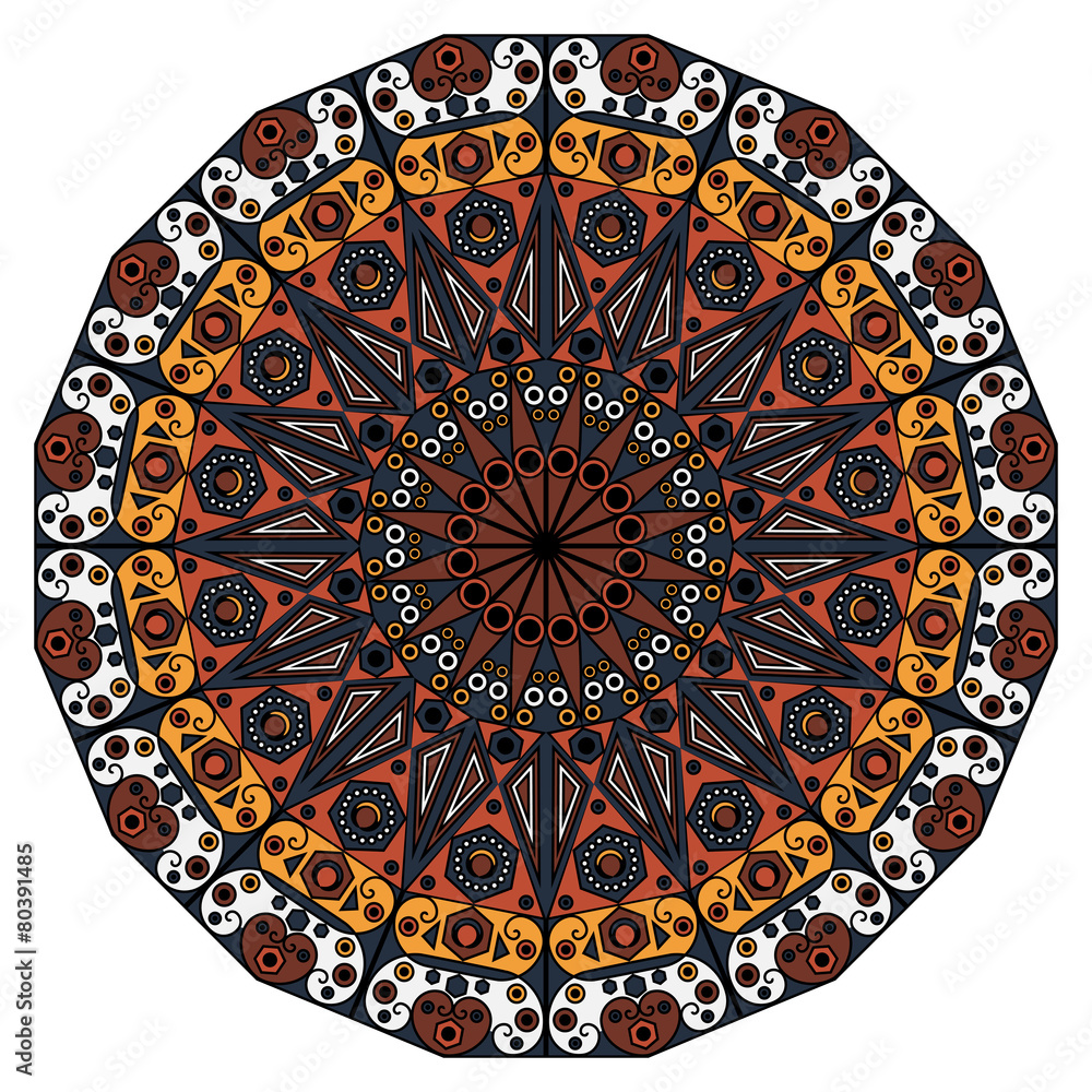 Round ethnic pattern